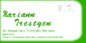 mariann trestyen business card