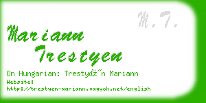 mariann trestyen business card